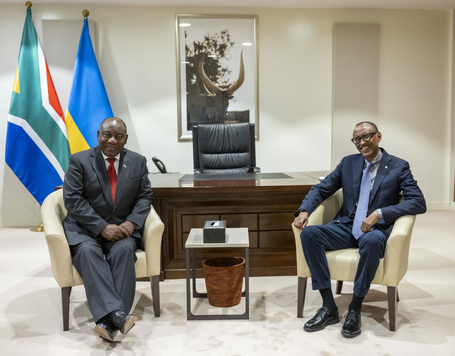 Ramaphosa yavuye mu Rwanda yumvise ko ibibazo byo muri RDC bizakemurwa n’ibiganiro